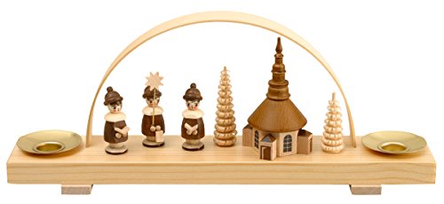 Église de Seiffener miniature en bois non peint Rudolphs Schatzkiste de 10 cm