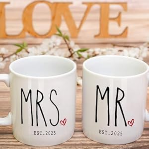 11ozwhiteceramicmrmrscoffeemugsetgiftforweddinganniversaryengagementvalentinesbridegroomnewlywedcouplesmugsetgift Urban Country Home Decor 11oz white ceramic mr mrs coffee mug set gift for wedding anniversary engagement valentines bride groom newlywed couples mug set gift urban country home decor