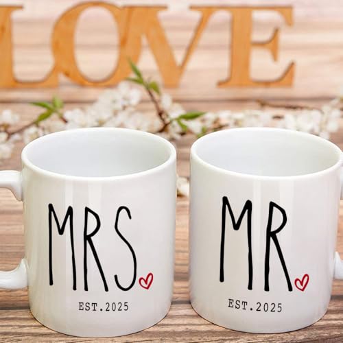 11ozwhiteceramicmrmrscoffeemugsetgiftforweddinganniversaryengagementvalentinesbridegroomnewlywedcouplesmugsetgift Urban Country Home Decor 11oz white ceramic mr mrs coffee mug set gift for wedding anniversary engagement valentines bride groom newlywed couples mug set gift urban country home decor