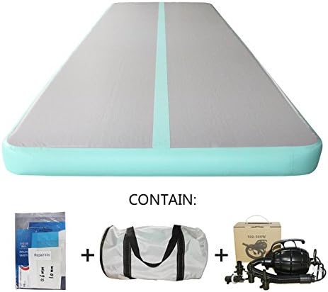 AEOR Inflatable Gymnastics Air Track Tumbling Mat for Home Training with Free Pump 6m x2m x20cm