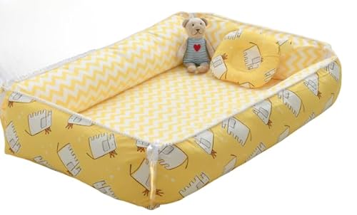 折りたたみ式ベビーマットレス、ポータブル、ハイサイドプロテクション、ベビーベッド、介護ベッド、アンチストレスベッド、新生児布団セット、寝具、添い寝、ベビーキルト、ベッドカバー、ベビー寝具、新生児パッド、枕、ベッド、キルトを含む、簡易ベッド 通気性 取り外し