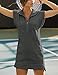 GDKRTNAJ Womens Half Zip Sweatshirt Dresses, V Neck Pullover Tunic Mini Dress,Workout Pullover Dresses Pocket (J,L)