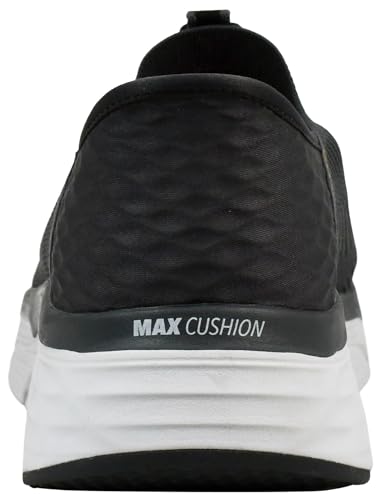 Skechers Men's Max Cushioning Elite Advantageous Slip-On Sneaker, Charcoal/Orange, 11.5 M US