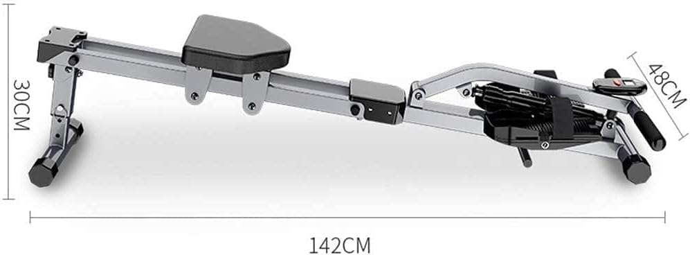 Rowing Machine with LCD Monitor Adjustable Resistance and Full Arm Extensions for Fitness Men and Women