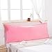 CHENGH Coussin De Lecture Dossier De Lit Rectangle Coussins De Tête De Lit en Velours Soutien Lombaire Oreiller De Repos Coussin De Traversin De Chambre De Couleur Unie, Lavable,Pink-150x60cm