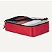 Amazon Essentials 4-Piece Space-Saving Packing Cubes Travel Accessories Set, Luggage Organizer with Double Zipper, Mesh Top, Small, Red (Previously Amazon Basics)