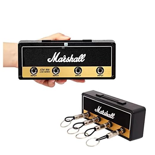 Deluisho Llavero de Guitarra y Audio de Pared - Gancho Montaje en Pared Creativo Retro Vintage para Almacenamiento de Llaves