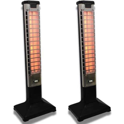 Kit 2 Aquecedores De Ambiente Domestico 110v Preto Portatil Vertical