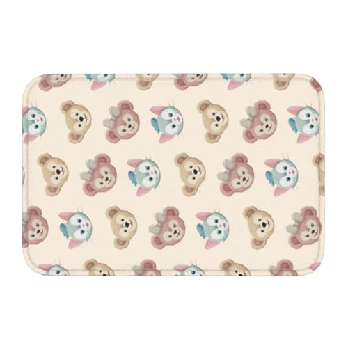 玄関マット ダッフィー 可愛い 屋外 室内 滑り止め 泥落とし 洗える ふわふわ おしゃれ 吸水 耐摩耗 防臭 40×60cm