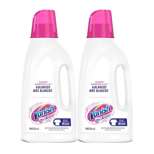 Vanish Oxi Action - Quitamanchas para Ropa Blanca en Gel, Sin Lejía - Pack de 2 x 1800 ml