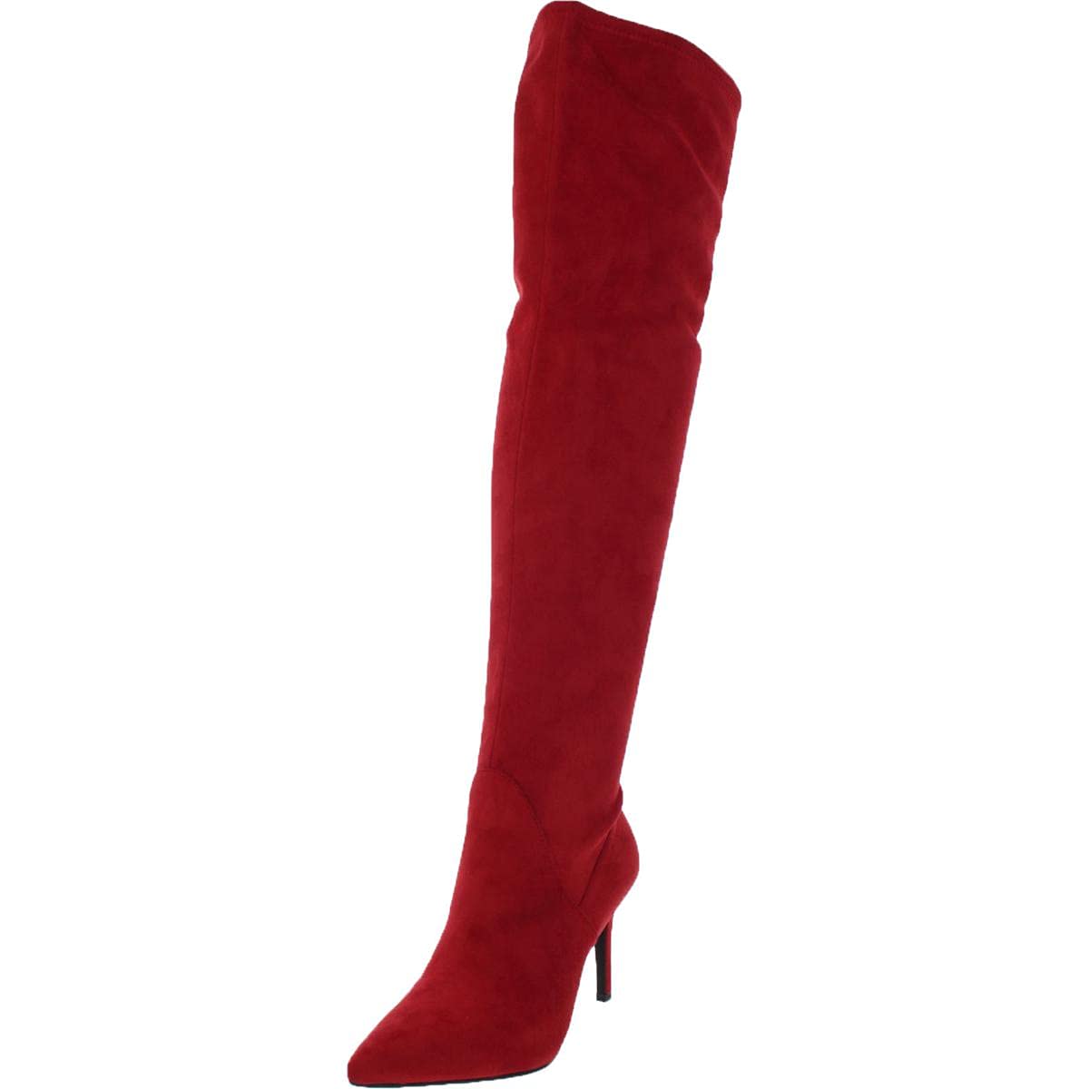 Jessica Simpson Womens Abrine Faux Suede OverTheKnee Boots Red 6