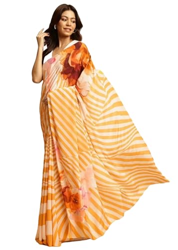 Sari pour femme en satin fluide 14418 facile à draper