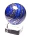yippee 20~30mm White Crystal Quartz,Rose Pink Quartz,Tiger's Eye,Lapis Lazuli, Green Aventurine,Amethyst,Citrine,Black Obsidian Gem Stone Sphere- (1 Point) with Glass Stand (Lapis Lazuli)