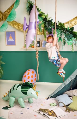 Ballon aluminium dinosaure tricératops 93 x 49 cm vert et doré - Vert – vue 8