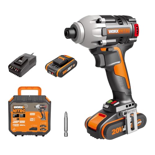 WORX WX261 Avvitatore ad impulsi brushless 230nm.-20V con 2 batterie da 2.0Ah