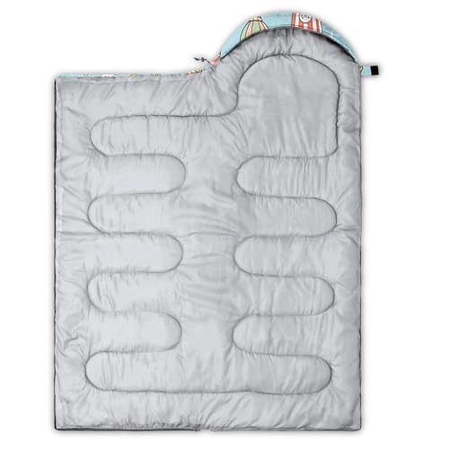Image of QOOMO Axolotl Cute Camping Sleeping Bags,3 Season Warm & Cool Weather,Lightweight,Waterproof Sleeping Bags for Adults & Kids,Traveling,and Outdoors