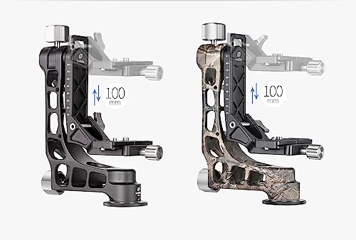 Leofoto PG-1 Gimbal Head for Tripod Heavy Telephoto Lenses, Professional CNC Aluminum Alloy Camera Tripod Head,Arca-Swiss Clamp and 3/8"-16 Mounting Hole, Max Load to 25kg/55.12lb (PG-1 Black) by LEOFOTO - Image 6