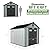 SHPAI 6X6 FT Outdoor Resin Storage Shed, Waterproof Plastic Garden Shed with Lockable Door, Windows & Vents, Outside Storage Tool Shed for Patio Furniture, Lawn Mower, Bike