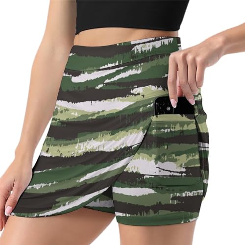 Jupe short de golf et course à imprimé militaire pour le sport d'été