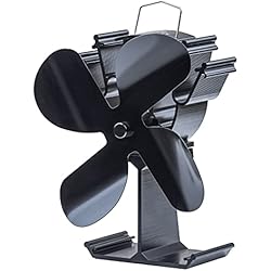 Kit Ventilador Chimenea HAWCAFU Ventilador de estufa de leña, quemador de leña, ventilador de chimenea para estufa de leña, funciona con calor superior