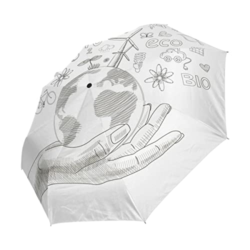 Parapluie pliable automatique coupe-vent protection UV pour voyage