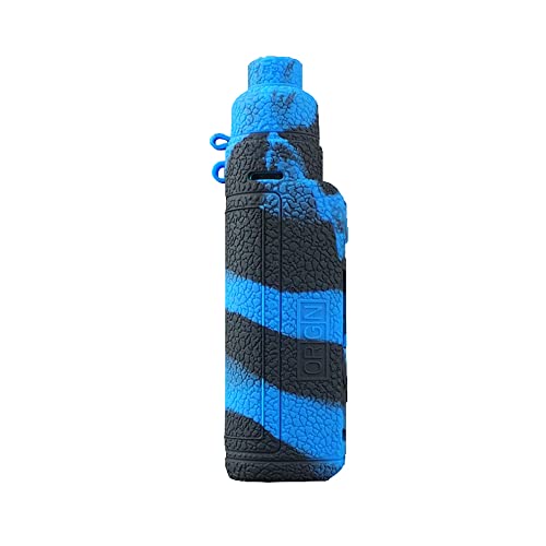 RUIYITECH Texture Silicone Case for OXVA Origin 2 Kit Case Cover Protective Sleeve Skin for Origin 2 Case (Black Blue)