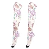 Strümpfe für Damen, Oberschenkelhoch, niedliche Pilze, Beige, Overknee-Strümpfe, niedliche Strumpfhose, Blumenmuster, Femboy-Socken, Niedliche Pilze, Beige, Medium