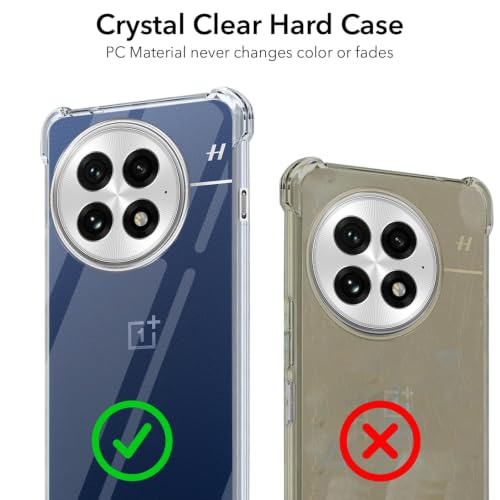 Image of Jkobi Shockproof Crystal-Clear Back Case for OnePlus 13 (Anti Yellow Case | Drop & Camera Protection | Hard Polycarbonate)
