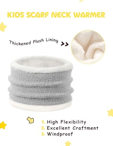 Kids Hat and Gloves Set Girl Boys, Toddler Beanie Winter Hat Neck Warmer Gaiter Gloves Mittens Fleece Lined for 6-8 4t 5t 4-83