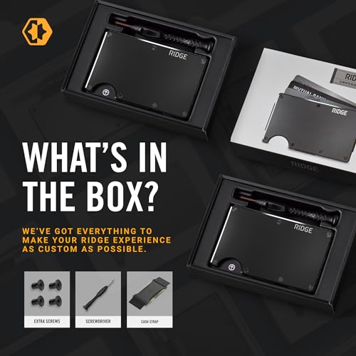 Ridge Wallet for Men - Slim Minimalist Compact Wallet and Card Holder, RFID Protected Front Pocket Wallets for Men with Integrated Money Clip (Royal Black)4