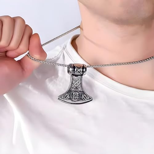 Image of THE MEN THING ASGARDIAN FANG -Titanium Steel Pendant with Stainless Steel 24inch Round Box Chain, American trending Style for Men & Boy