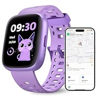 Enfit Smart Watch for Kids with Find My (iOS only), 1.83\" Touch Screen Fitness Trackers Watch, 80Sports Pedometers, Calorie Step Counter with 5Games for Boys Girls Teens7-10with/without APP