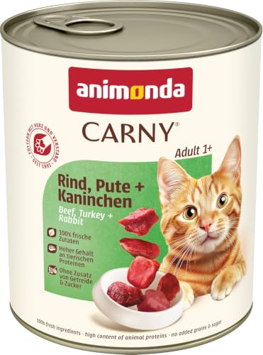 animonda Carny Katzen Nassfutter Rind + Pute + Kaninchen (6 x 800g) – Ansicht 1
