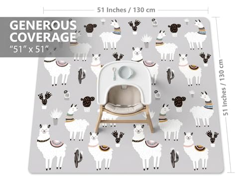 Image of Splat Mat for Under High Chair, Waterproof Washable High Chair Floor Mat