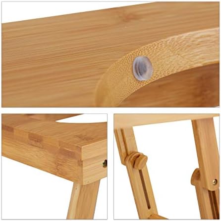 Relaxdays Bowl Stand for Medium Dogs, For Food & Water, Height-Adjustable and Foldable, HxWxD 26x47x23 cm, Natural, bamboo, stainless steel