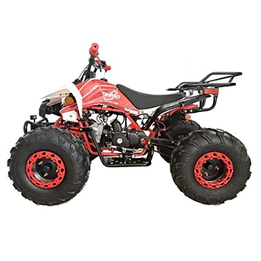 X-PRO 125cc ATV Quad Youth 4 Wheeler Adults ATVs Quads Middle Size 4 Wheelers (Red)