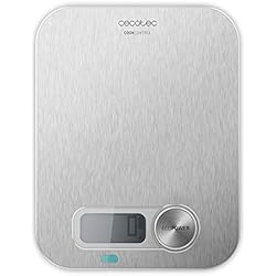 Báscula Cecotec Surface Precision 9600 Blanco Cecotec Báscula de Cocina Cook Control 10200 EcoPower INOX. Funciona sin Pilas, Precisión de 1 gr, Pantalla LCD, Función Tara, Función sólidos y líquidos