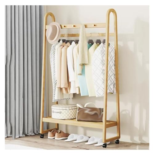 Porte-manteau mobile pour petits espaces avec penderie suspendue et étagères