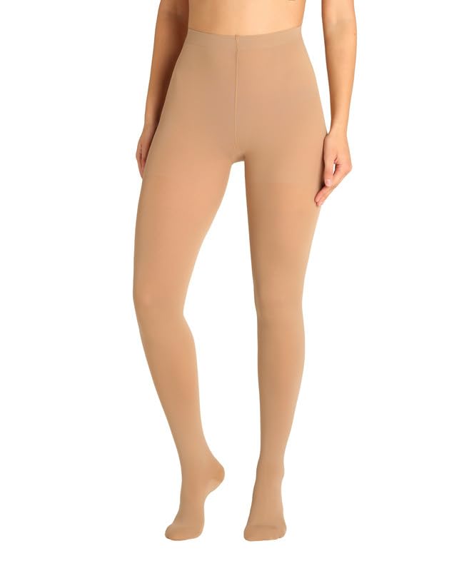 ®BeFit24 Collant a compressione graduata (18-21 mmHg, 90 Denari, Classe 1) da donna - I migliori collant per volo aereo - Ottime per gravidanza, trombosi, vene varicose