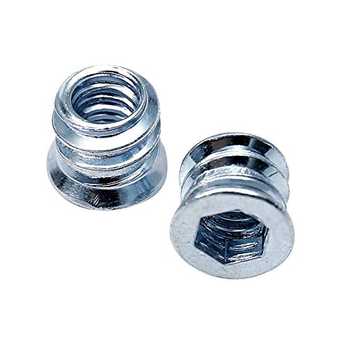 Image of Threaded Inserts for Wood 1 /4-20 x 10mm 50 Pieces