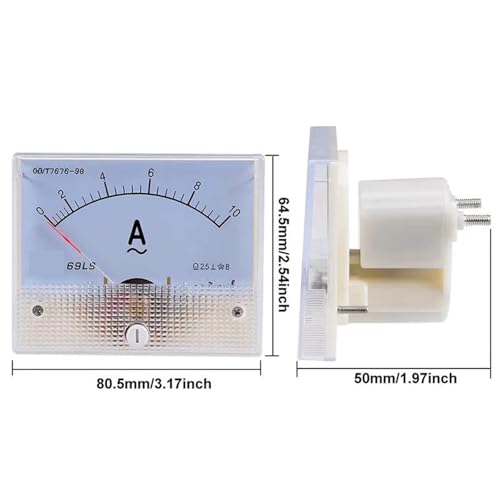 Voltímetro de CC de aguja 69C9 de ±50 V con escala analógica bidireccional 3