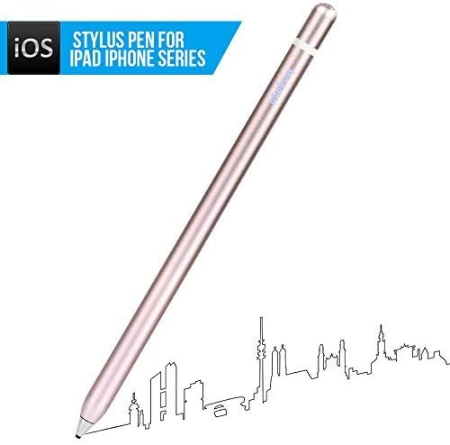 Stylus Pen for iPad - Rechargeable Capacitive Stylus Pen for Touch Screens, Active Stylus Pen for iPad Pro/iPad Mini/iPad Air/iPhone Series, No Need Pairing (Gold)