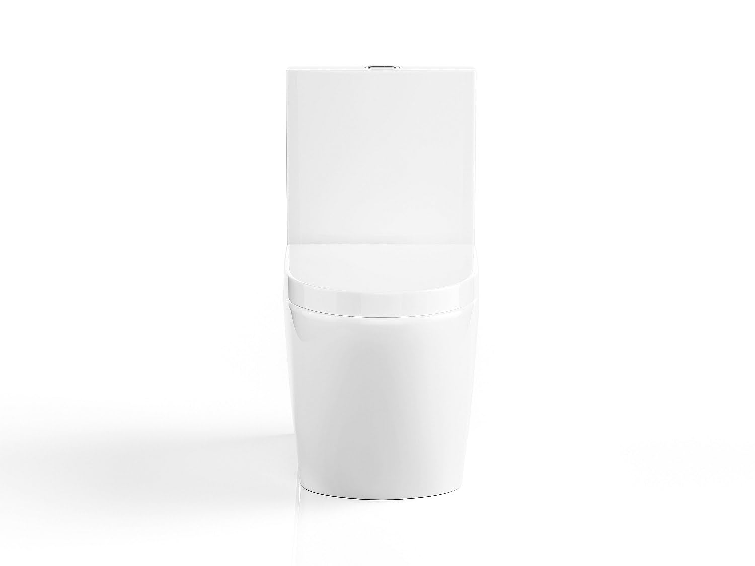 Vente-unique - WC à poser blanc brillant en céramique - Evacuation verticale - NAGILAM