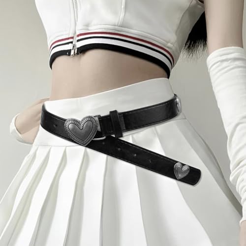 Unique Heart Pattern Waist Belt Stylish Adjustable Length Aesthetic Waistband for Dating Night3