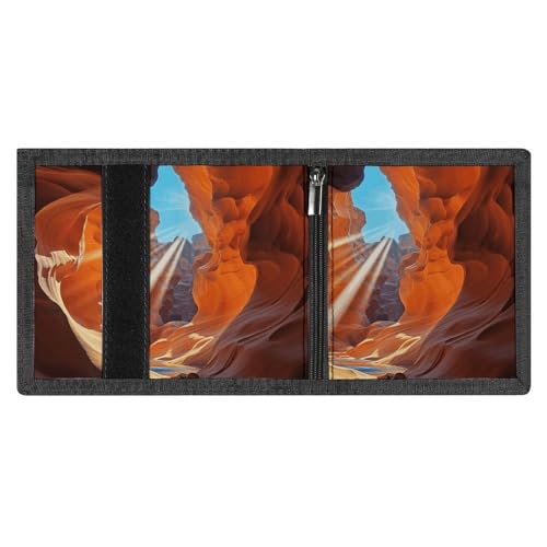 Antelope Canyon Trifold Wallet for Men - Money Clip Slim Wallets with Multiple Card Slots Minimalist Small Front Pocket Wallet for Everyday Carry4