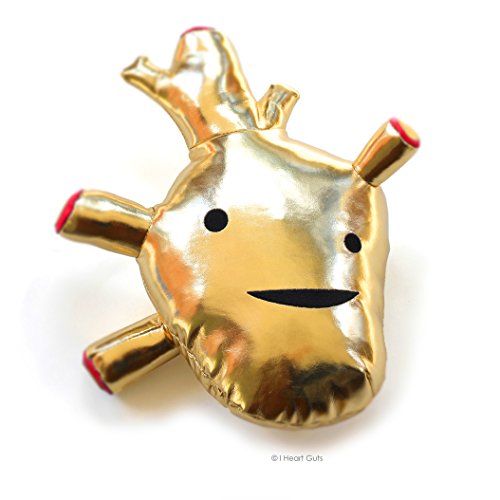 I Heart Guts - Peluche a forma di Cuore d'oro metallizzato - Heart of Gold