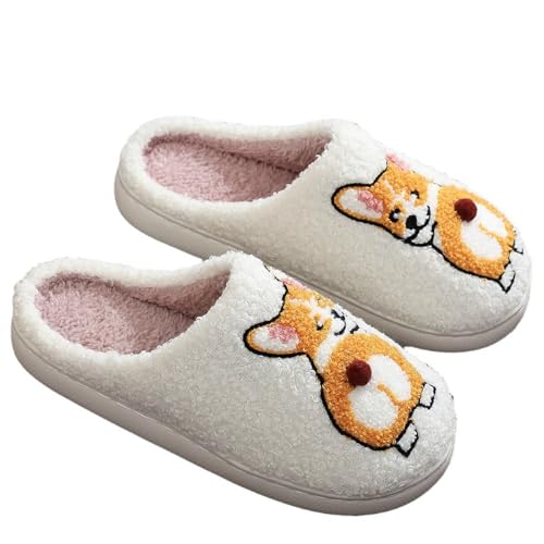 Womens Halloween House Slippers Cute Cartoon Dog Graphic House Shoes Funny Pumpkin Cat Ghost Slippers Soft Cozy Plush Bedroom 2025 Fall Winter Wram Shoes3