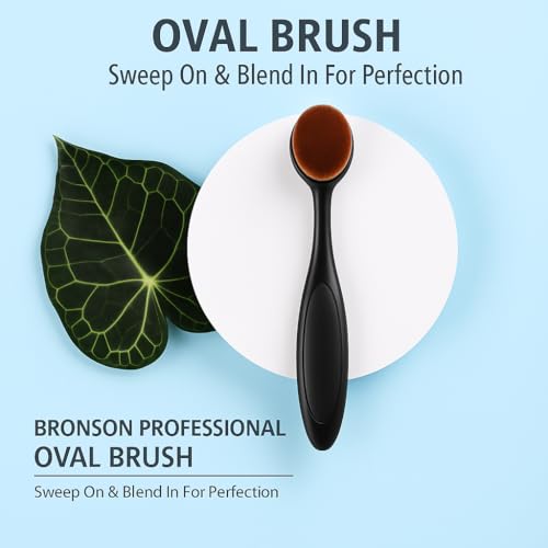 Image of Sedell Paris SilkGlide Tooth-Type Makeup Blending Brush - Ergonomic Oval Design for Effortless Buffing and Smooth, Airbrushed Coverage