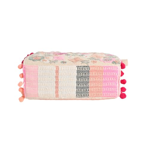 Image of Boho Girl Whimsical Multi Color Jacquard Mini Blush Tote With Adjustable Strap | Wedding Gift For Women | Ladies Purse Shoulder Tote Bag