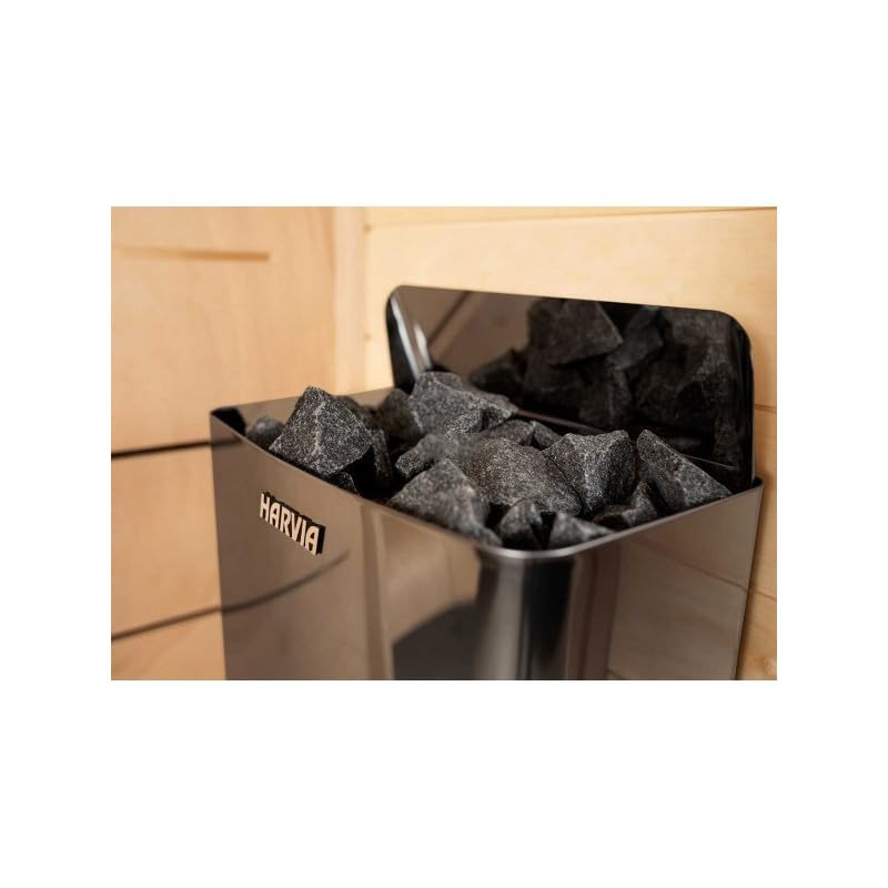 Harvia Saunaöfen The Wall Black Steel (Steuergerät: Eingebaut, 4.5 kW)